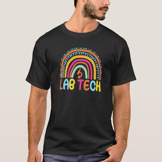 Lab Tech Week 2022 Rainbow Laboratory Scientist Te T-Shirt (Front)