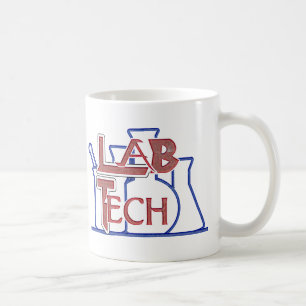 Lab Tech with Beakers and Flasks (Laboratory Tech) Coffee Mug