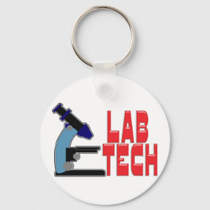 LAB TECH with MICROSCOPE Key Ring