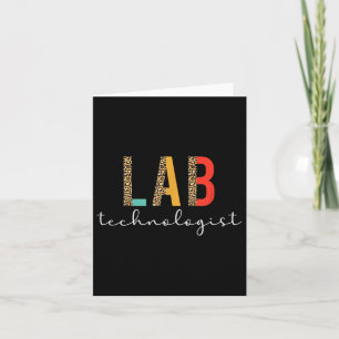 Lab Technologist Boho Leopard Laboratory Tech  Card