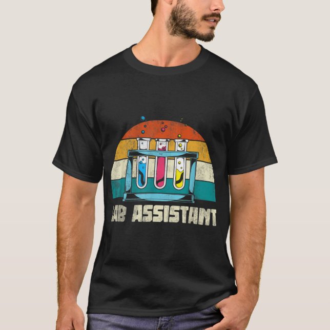 Lab Technologist Lab Scientist Retro Lab Assistant T-Shirt (Front)