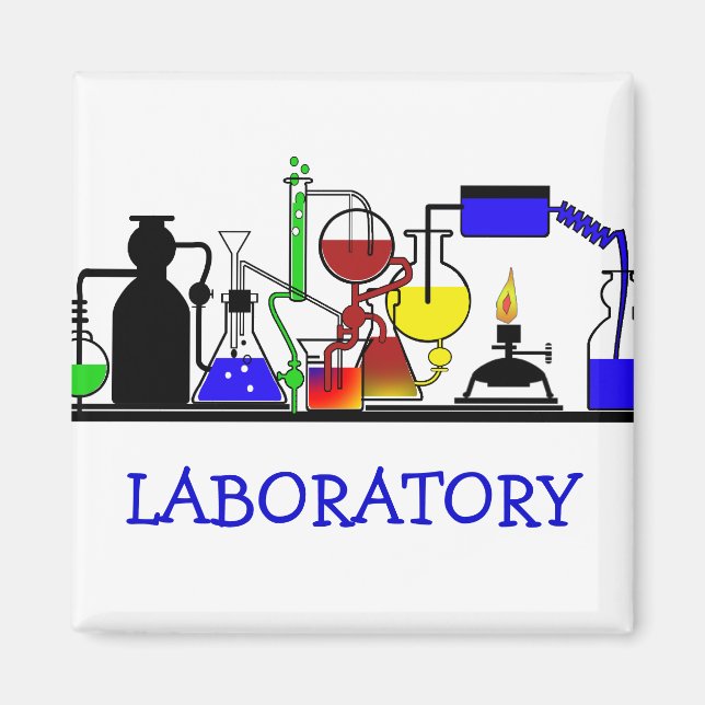 LAB WARE - LABORATORY GLASSWARE SETUP MAGNET (Front)