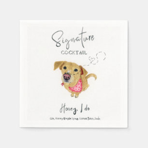 Lab Watercolor Cocktail Napkin