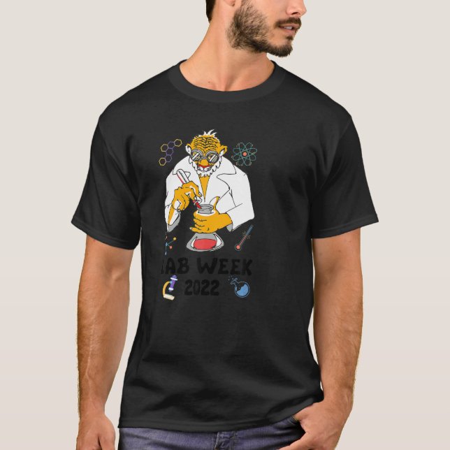 Lab Week 2022  Tiger Scientist T-Shirt (Front)