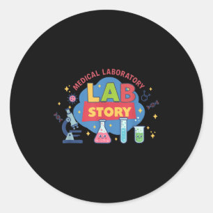 Lab week 2026 funny science medical laboratory classic round sticker