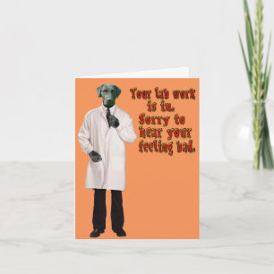 Lab Work Get Well Soon Greeting Card. Card