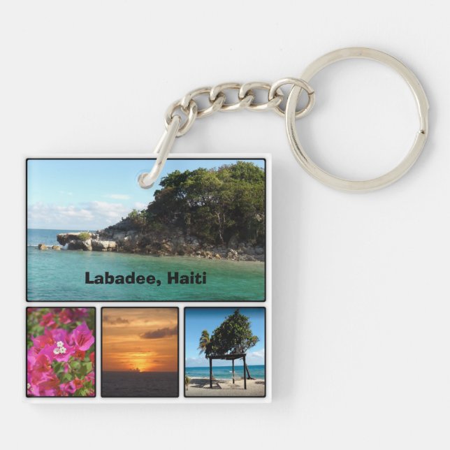 Labadee, Haiti Square  Key Ring (Back)