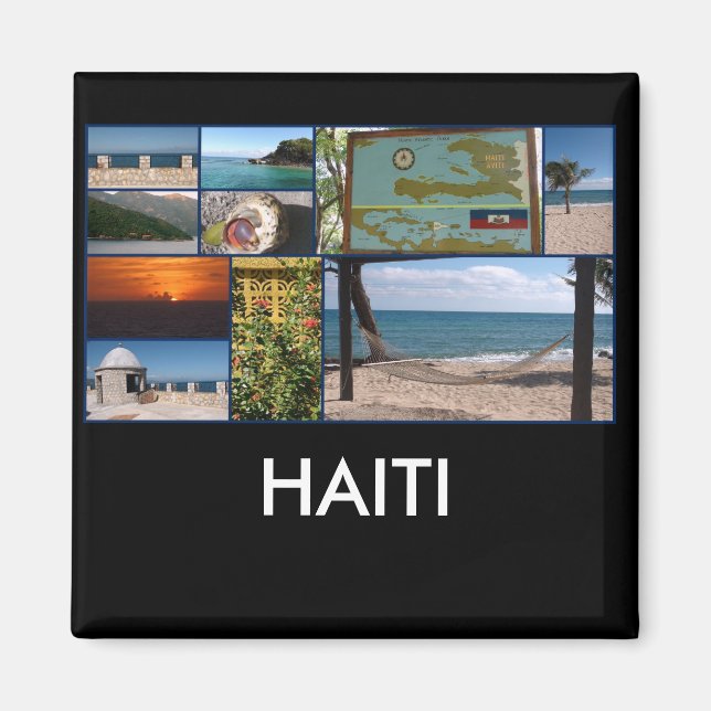 Labadee, Haiti square magnet (Front)