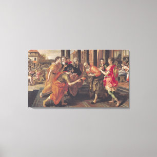 Laban Presenting Eliezer to his Father, 1562 Canvas Print