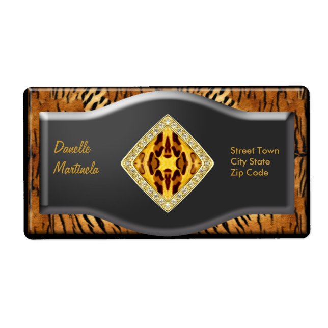 Label Elegant Personal Name Labels Stickers large (Front)