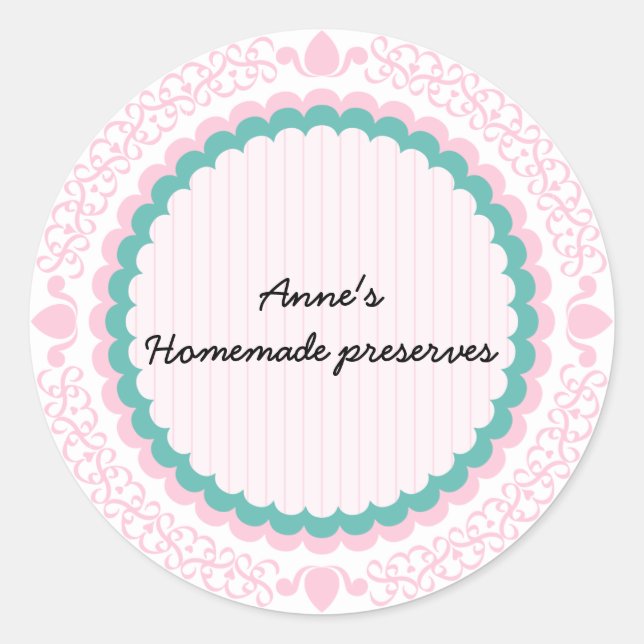 Label for homemade preserves (Front)