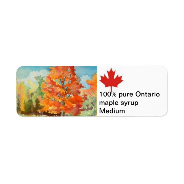 Label for maple syrup (Front)