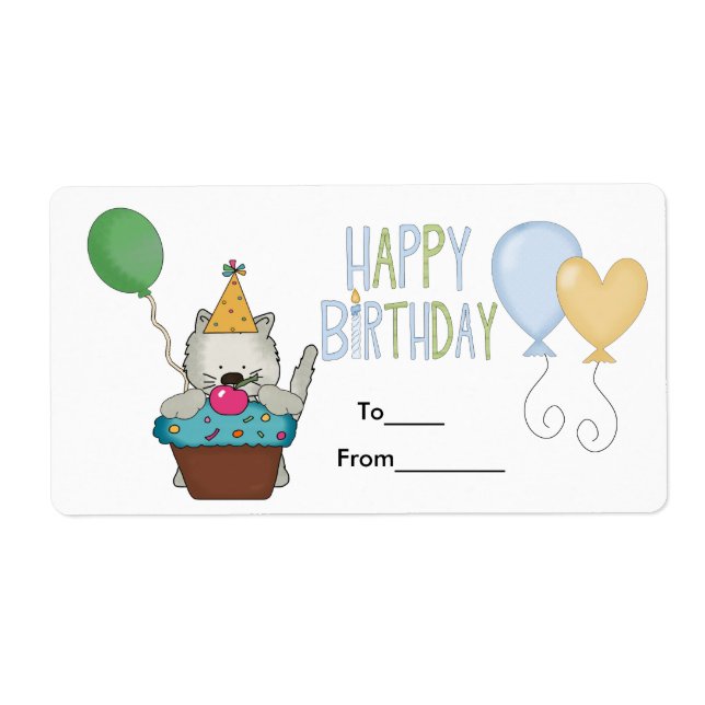 Label Kids Birthday Labels Stickers Large Size (Front)