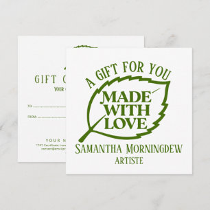 Label of Nature - MADE WITH LOVE - LEAF 1 voucher Card
