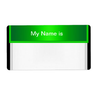 Label Party Name Tag Green