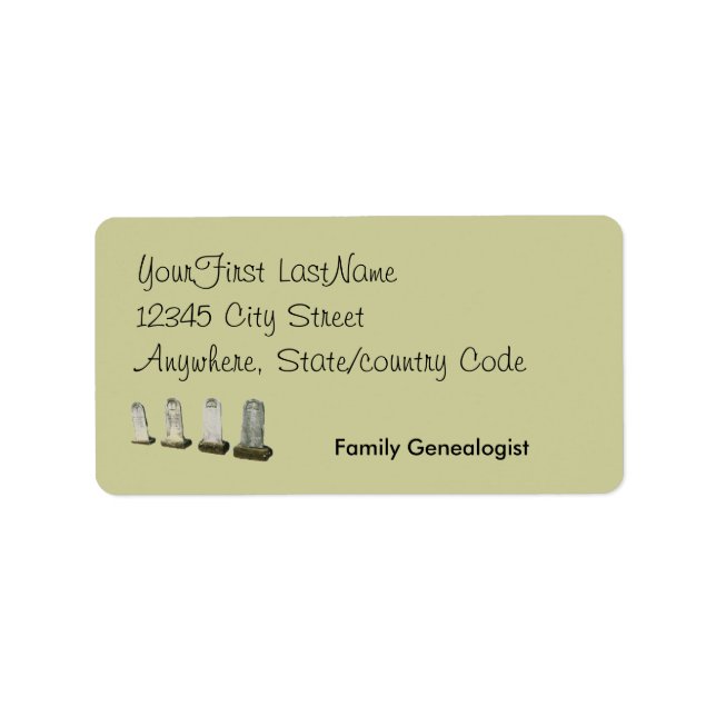 Label - return - headstones (Front)