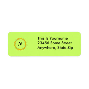 Label, Return - Monogram