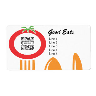 Label Template Casual Dining Italian