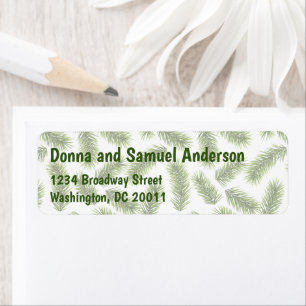 Label to Holiday Letter with Photo Card - Fir