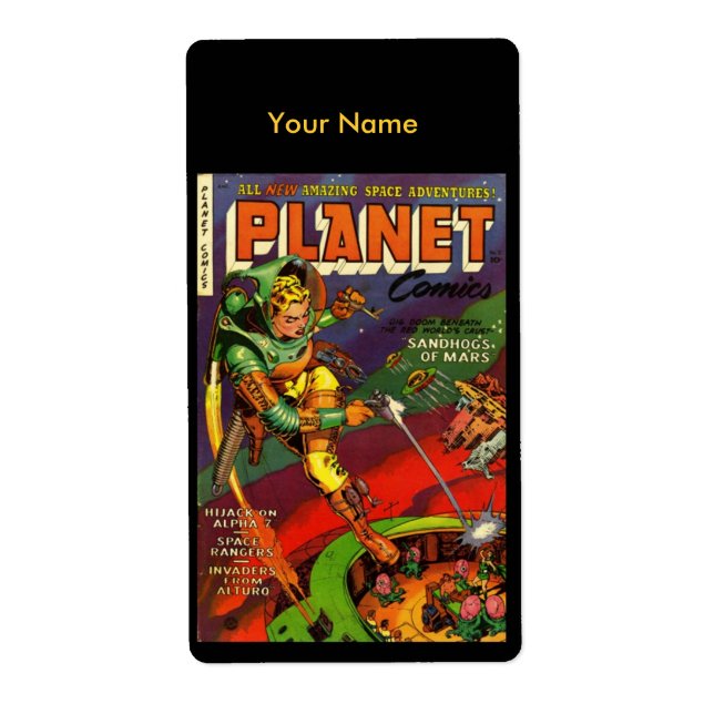 Label Vintage Retro Comic Book Cover (Front)