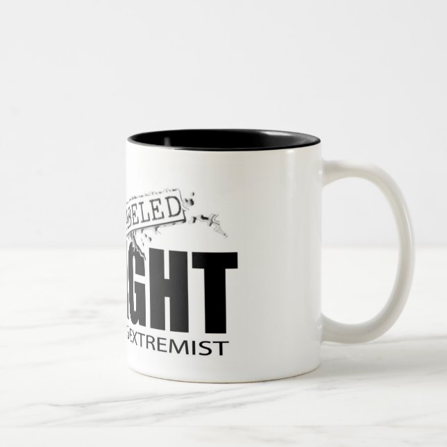 LABELED RIGHT WING EXTREMIST F copy Two-Tone Coffee Mug (Right)