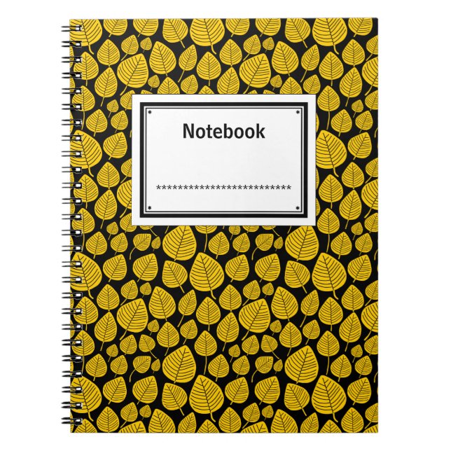 Labelled - Amber on Black Spiral Notebook (Front)