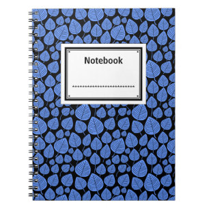 Labelled - Baby Blue on Black Spiral Notebook