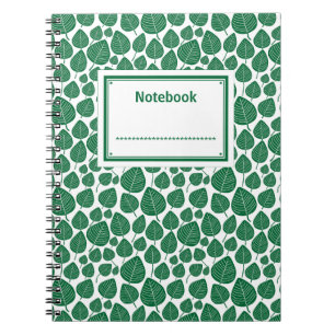 Labelled - Forest Green on White Spiral Notebook