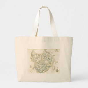 Labelled Map of Trino Large Tote Bag