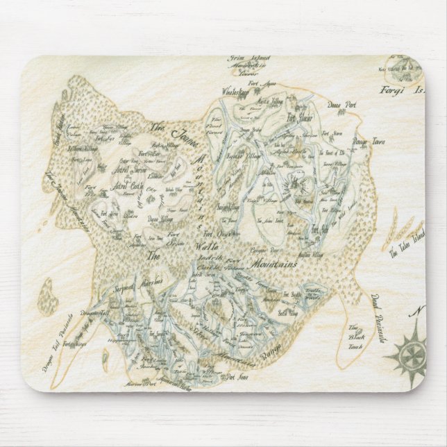 Labelled Map of Trino Mouse Pad (Front)