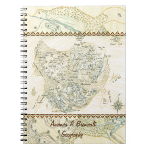 Labelled Map of Trino Spiral Notebook