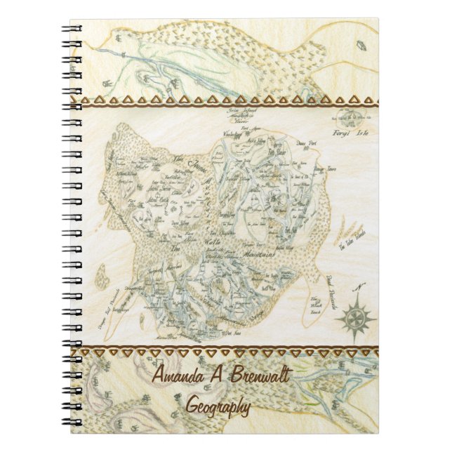 Labelled Map of Trino Spiral Notebook (Front)