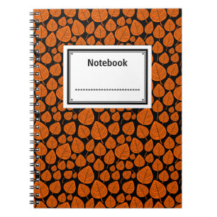 Labelled - Orange on Black Notebook
