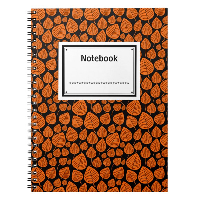 Labelled - Orange on Black Notebook (Front)
