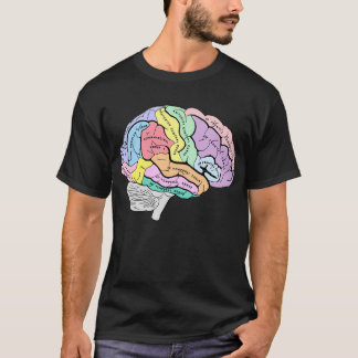 Labelled pastel brain anatomy sketch T-Shirt