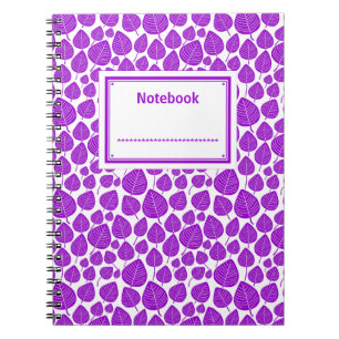 Labelled - Purple on White Spiral Notebook