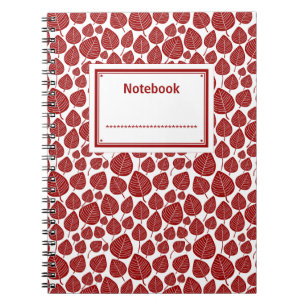 Labelled - Ruby Red on White Spiral Notebook