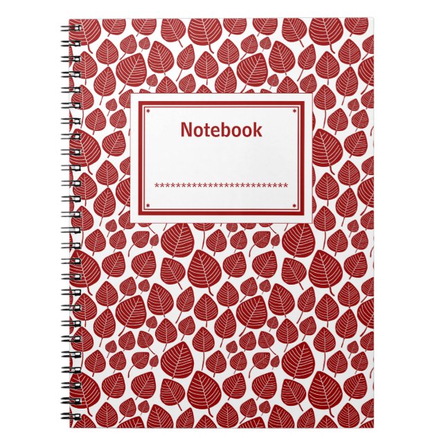 Labelled - Ruby Red on White Spiral Notebook (Front)