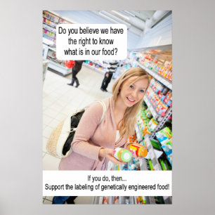 Labelling of genetically engineered food! poster