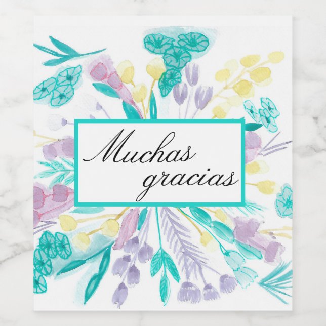 Labels designed in handheld watercolors (Single Label)