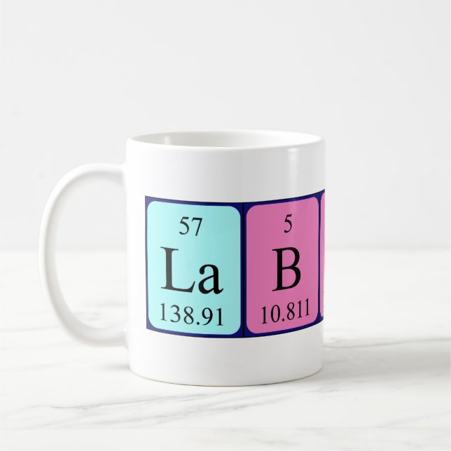 Labinot periodic table name mug (Left)