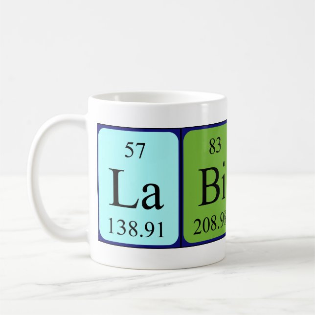 Labinot periodic table name mug (Left)