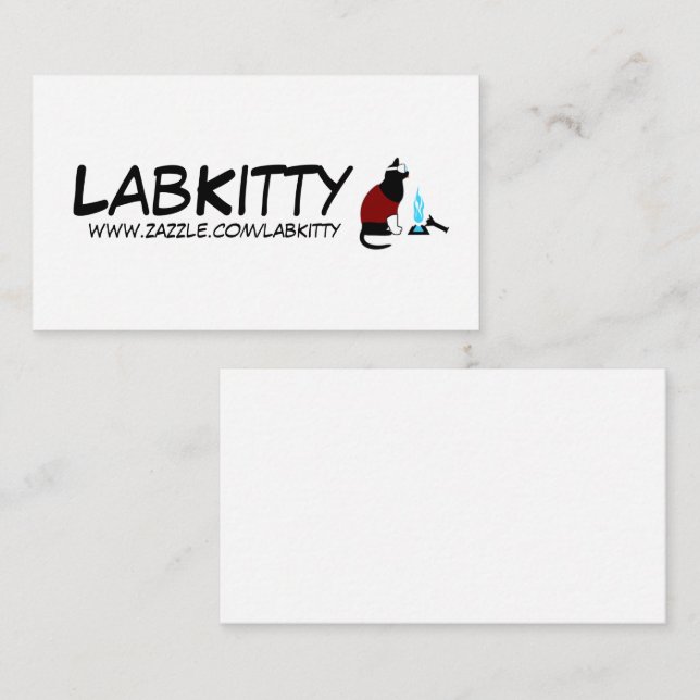 LabKitty on Zazzle Enclosure Card (Front/Back)