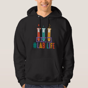 Lablife Test Tubes Medical Laboratory Science Tech Hoodie