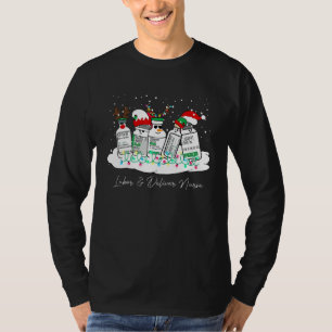 Labor And Delivery Nurse Christmas Mother Baby Nur T-Shirt