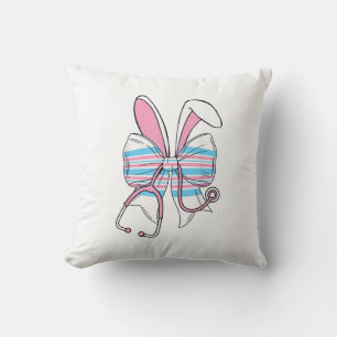 Labor And Delivery Nurse Easter Bunny Ears Baby Bl Cushion