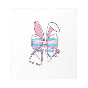 Labor And Delivery Nurse Easter Bunny Ears Baby Bl Notepad