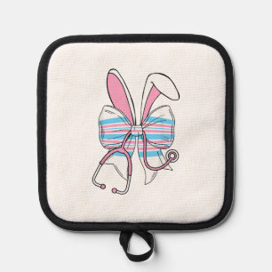 Labor And Delivery Nurse Easter Bunny Ears Baby Bl Pot Holder