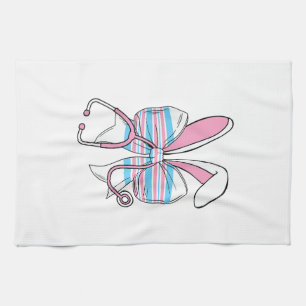 Labor And Delivery Nurse Easter Bunny Ears Baby Bl Tea Towel