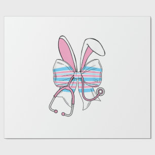 Labor And Delivery Nurse Easter Bunny Ears Baby Bl Wrapping Paper